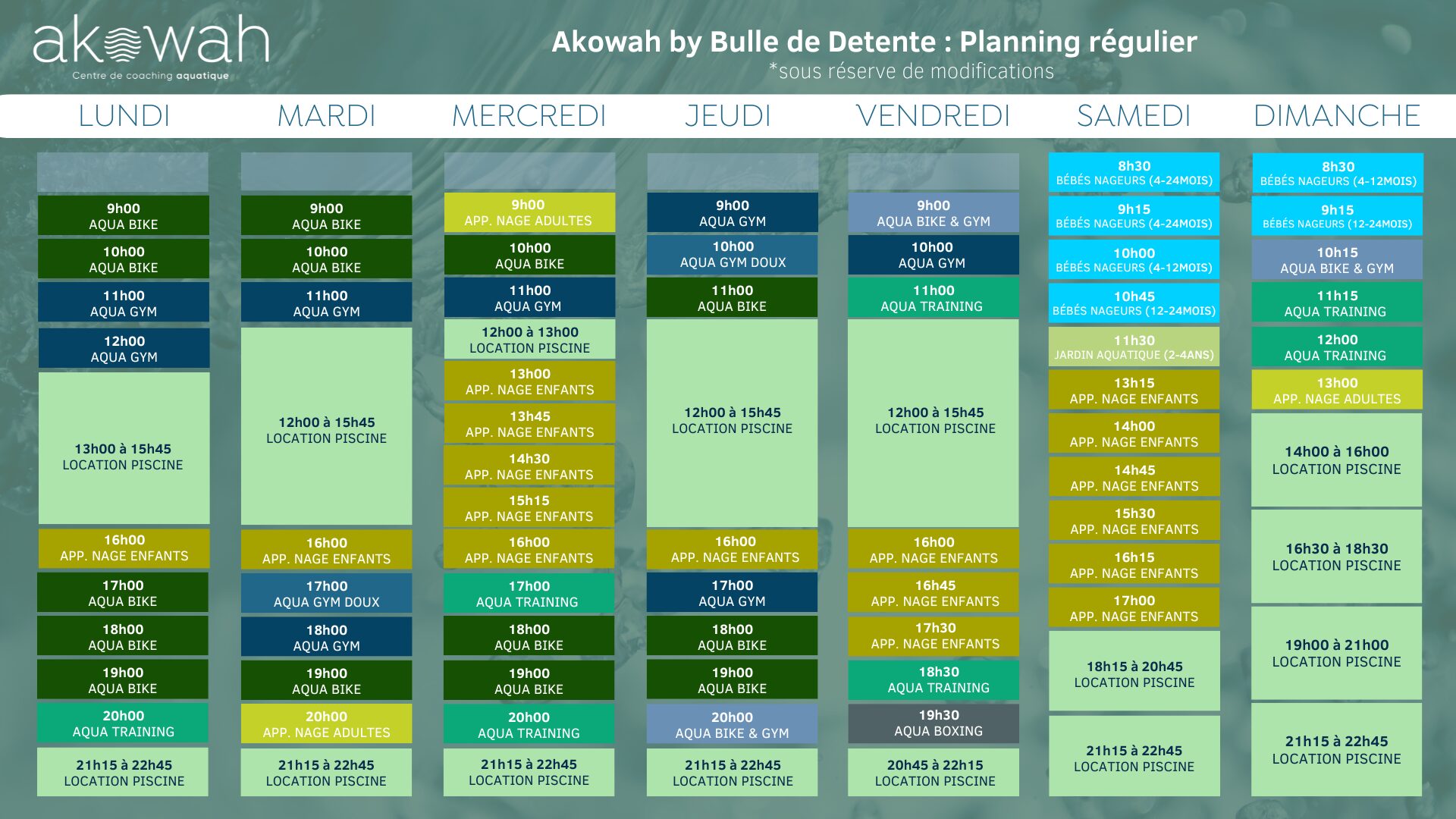 Ath Planning régulier 2025 Planning Ath en période scolaire